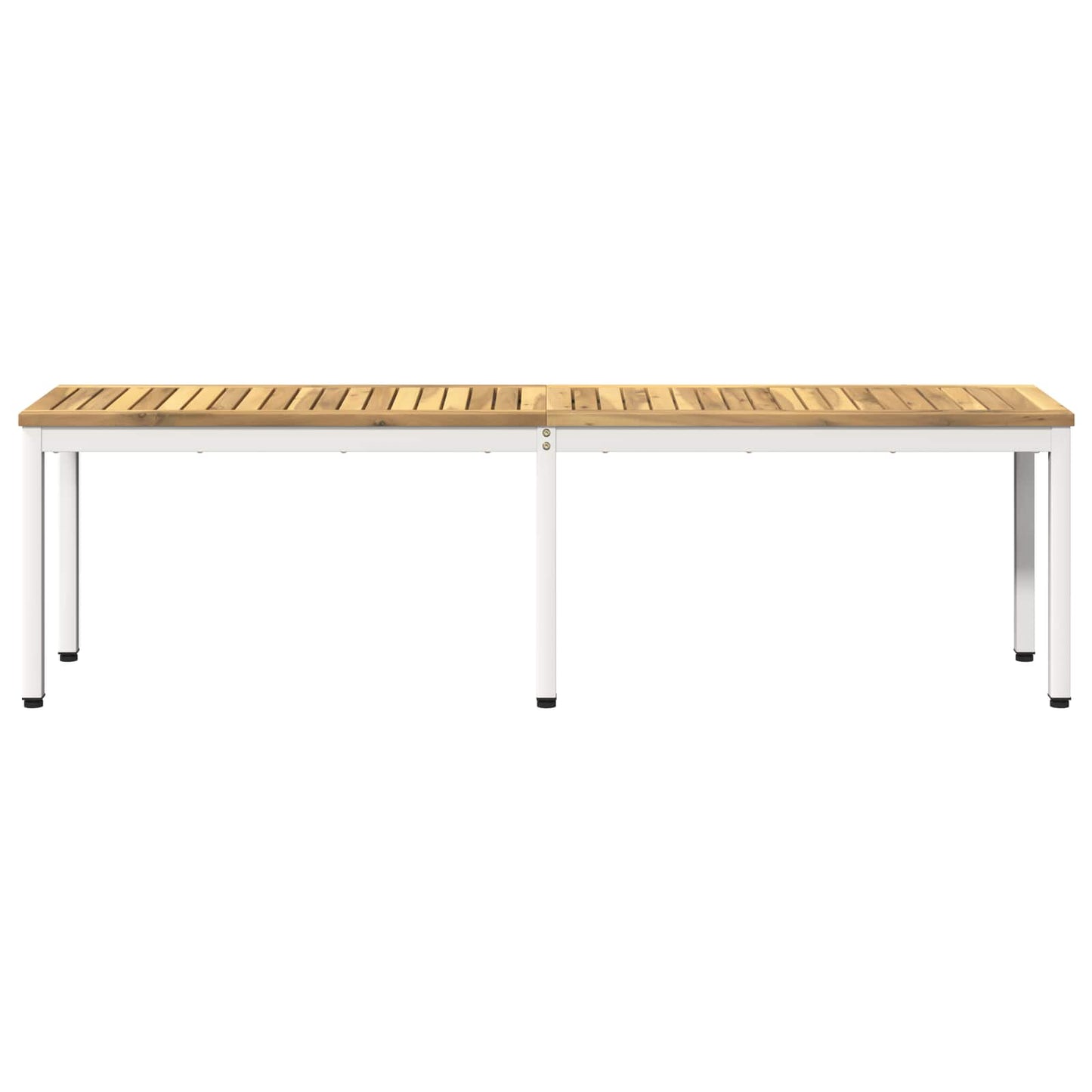 vidaXL Παγκάκι κήπου 161 x 35 x 45 εκ Στερεό Ξύλο Ακακίας Λευκό