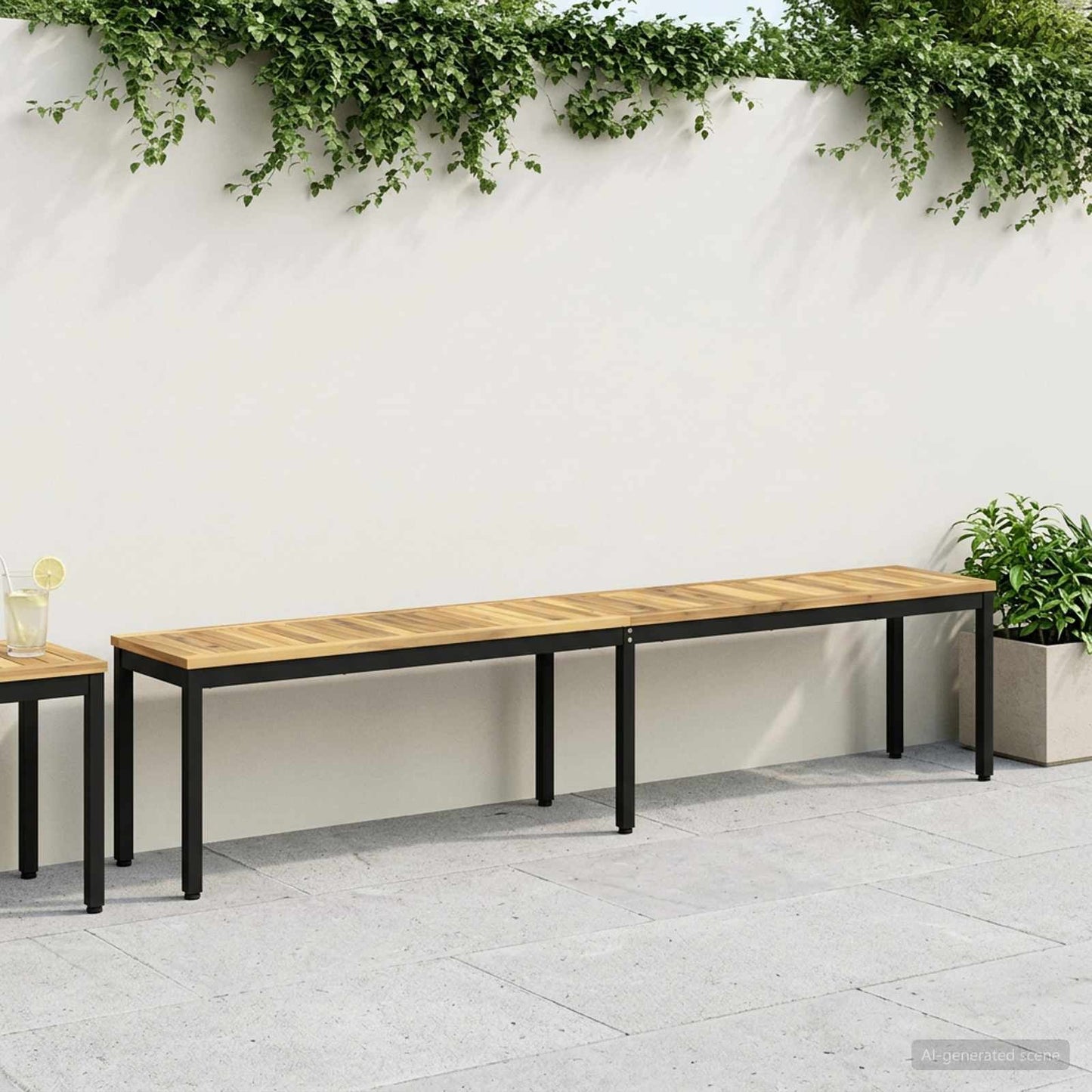 vidaXL Παγκάκι κήπου 201 x 35 x 45 εκ. Στερεό Ξύλο Ακακίας Ορθογώνιος