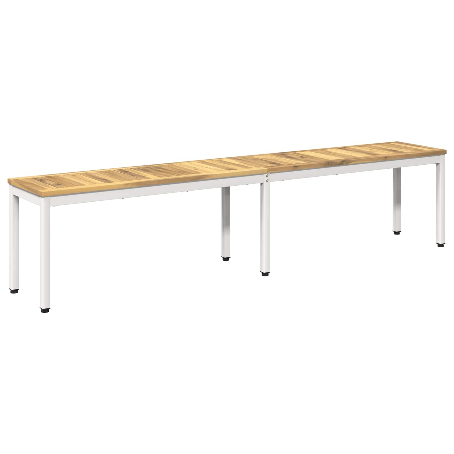 vidaXL Παγκάκι κήπου 201 x 35 x 45 εκ. Στερεό Ξύλο Ακακίας Λευκό