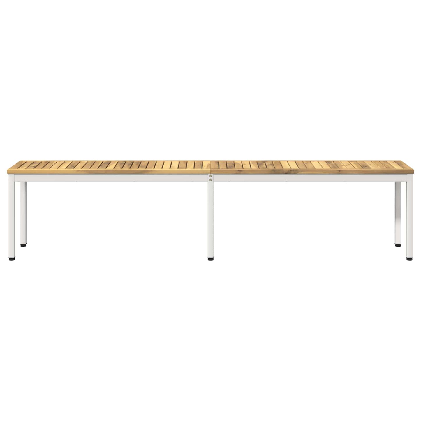 vidaXL Παγκάκι κήπου 201 x 35 x 45 εκ. Στερεό Ξύλο Ακακίας Λευκό