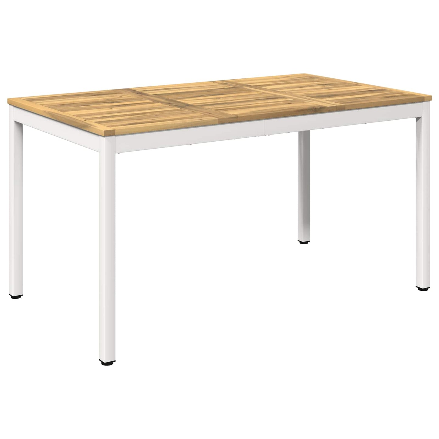 vidaXL Τραπέζι δείπνου κήπου Λευκό 141 x 80,5 x 75 εκ