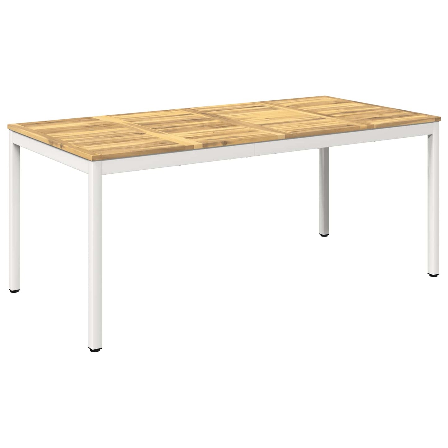 vidaXL Τραπέζι δείπνου κήπου Λευκό 180 x 88,5 x 75 εκ