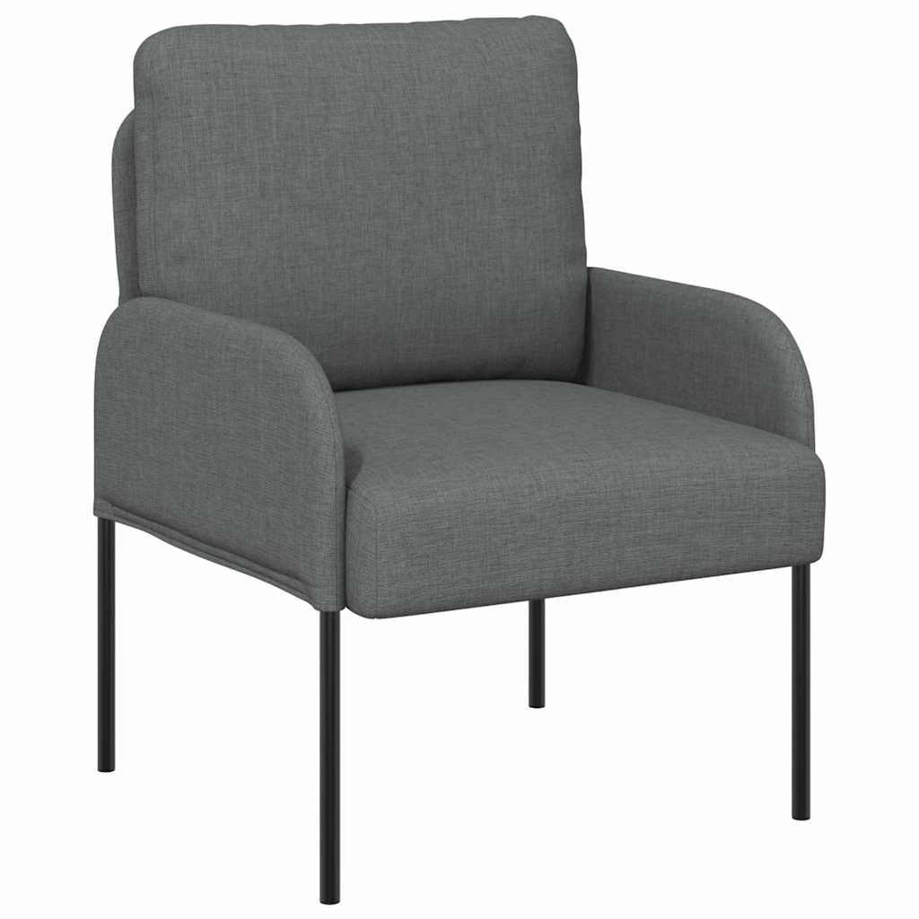vidaXL Καναπέδες με μαξιλάρι 55cm Σκούρο Γκρι Κόντρα πλακέ