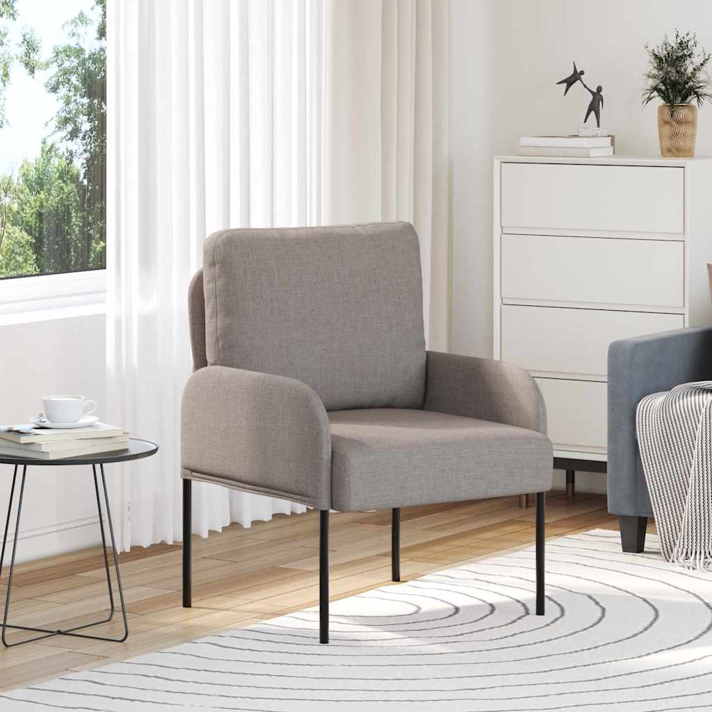 vidaXL Καναπέδες με μαξιλάρι 55cm Taupe Κόντρα πλακέ