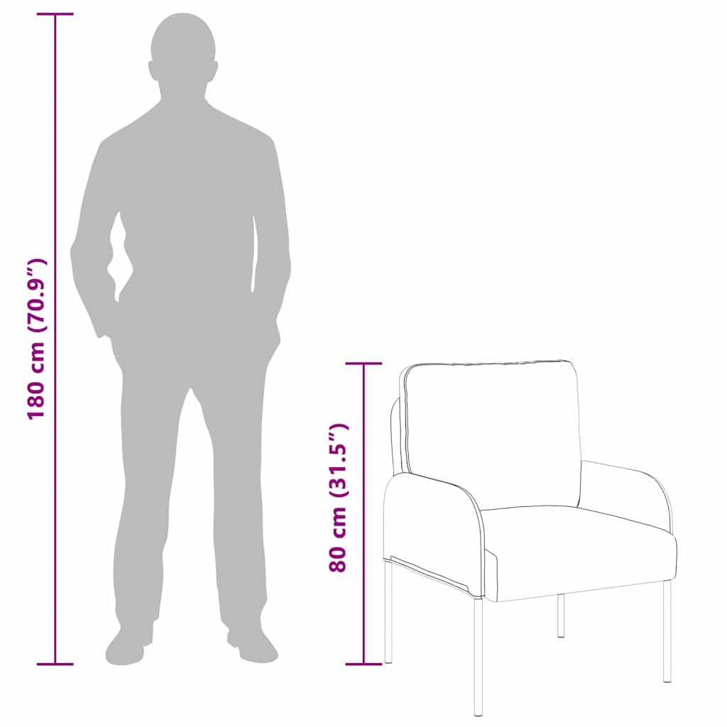 vidaXL Καναπέδες με μαξιλάρι 55cm Μπλε Κόντρα πλακέ