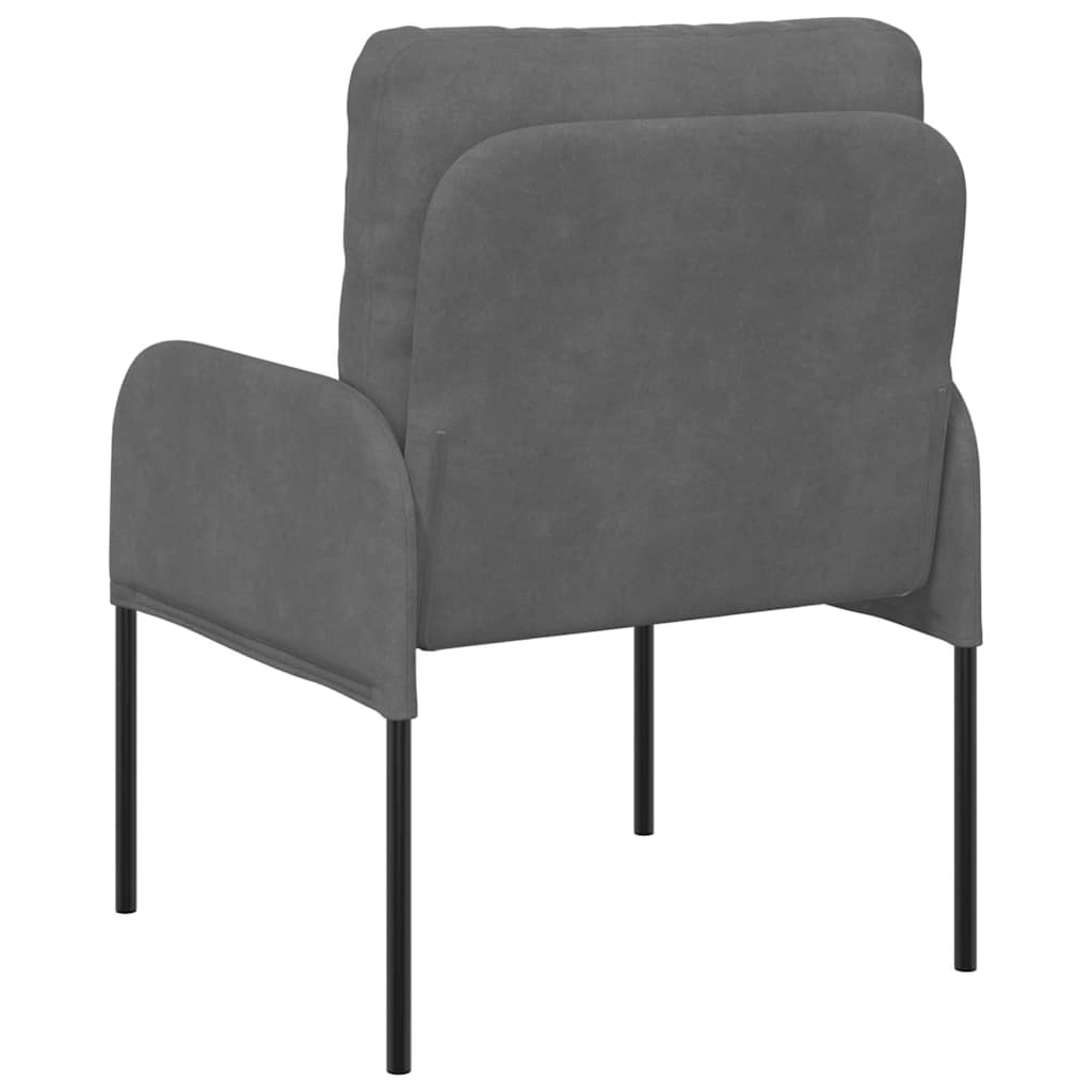 vidaXL Καναπέδες με μαξιλάρι 55cm Σκούρο Γκρι Κόντρα πλακέ