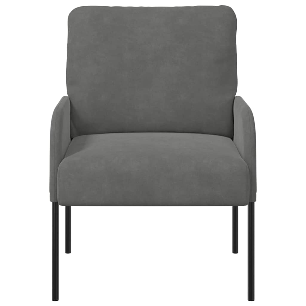 vidaXL Καναπέδες με μαξιλάρι 55cm Σκούρο Γκρι Κόντρα πλακέ