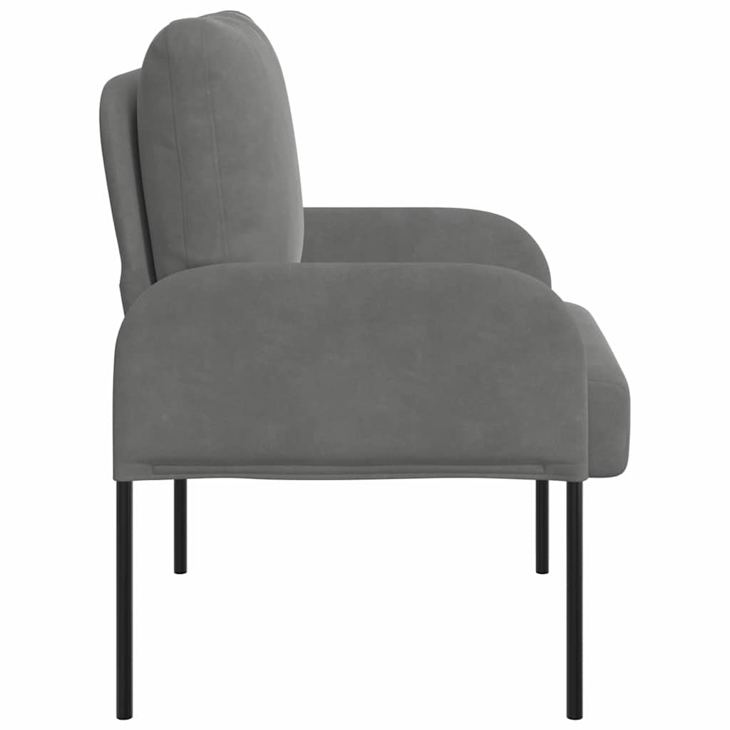 vidaXL Καναπέδες με μαξιλάρι 55cm Σκούρο Γκρι Κόντρα πλακέ