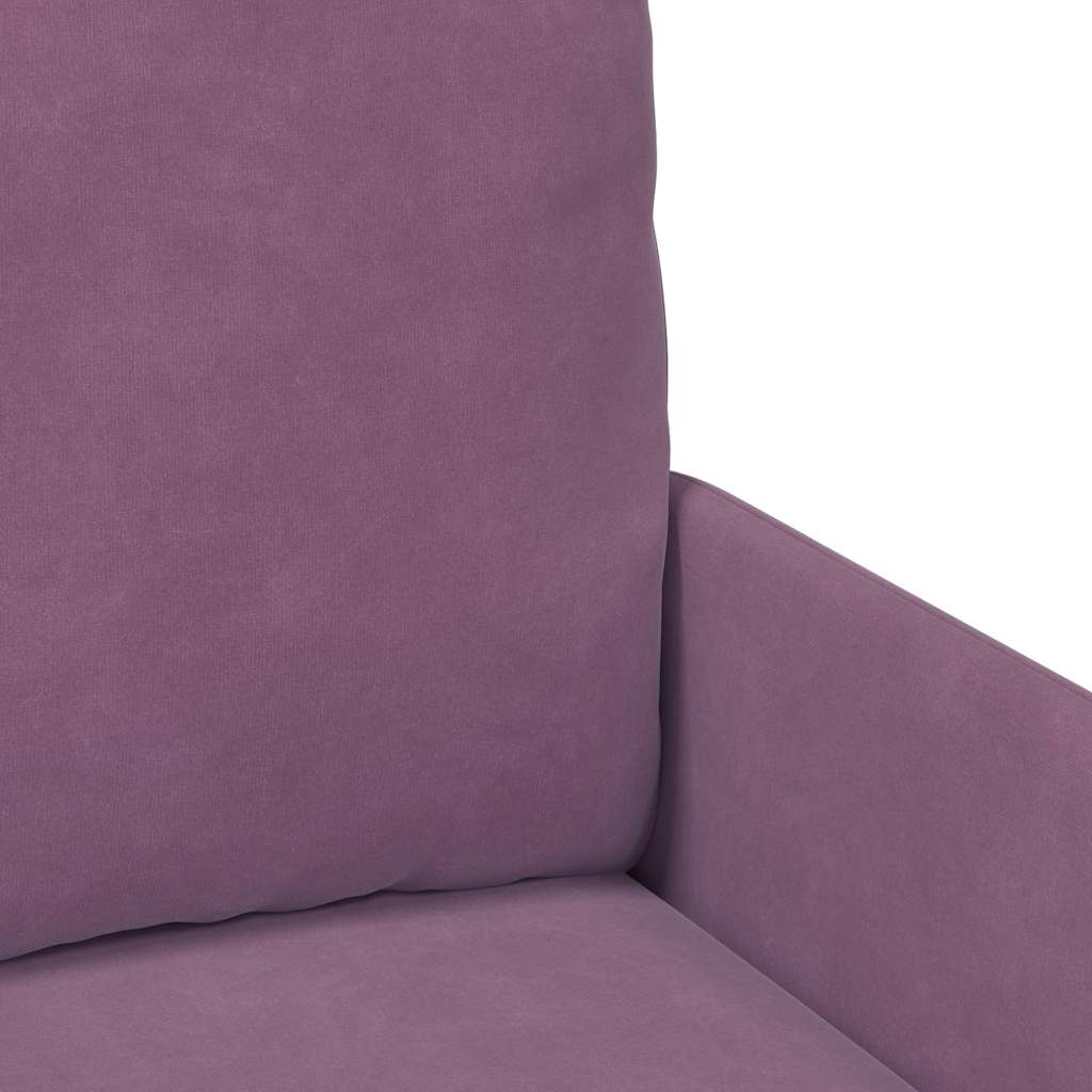 vidaXL Καναπέδες με μαξιλάρι 55cm Μοβ Κόντρα πλακέ