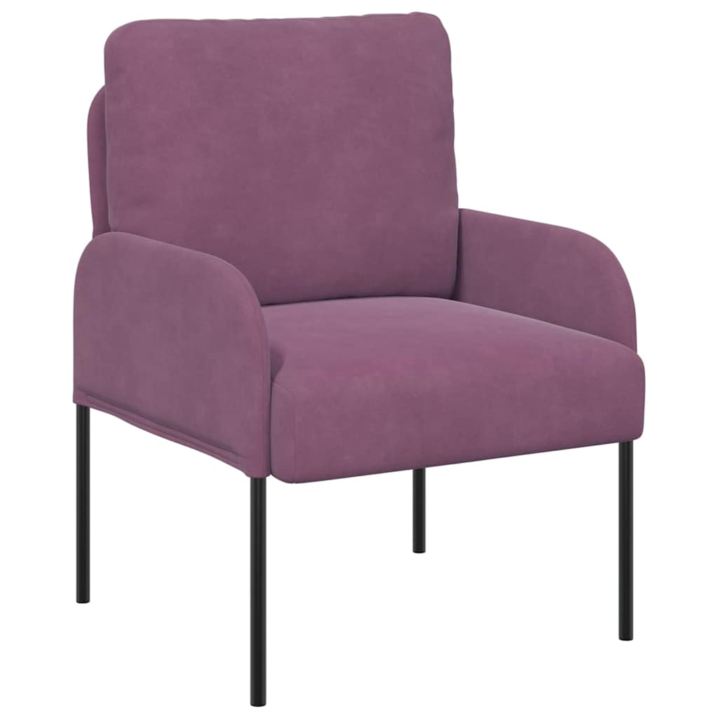 vidaXL Καναπέδες με μαξιλάρι 55cm Μοβ Κόντρα πλακέ