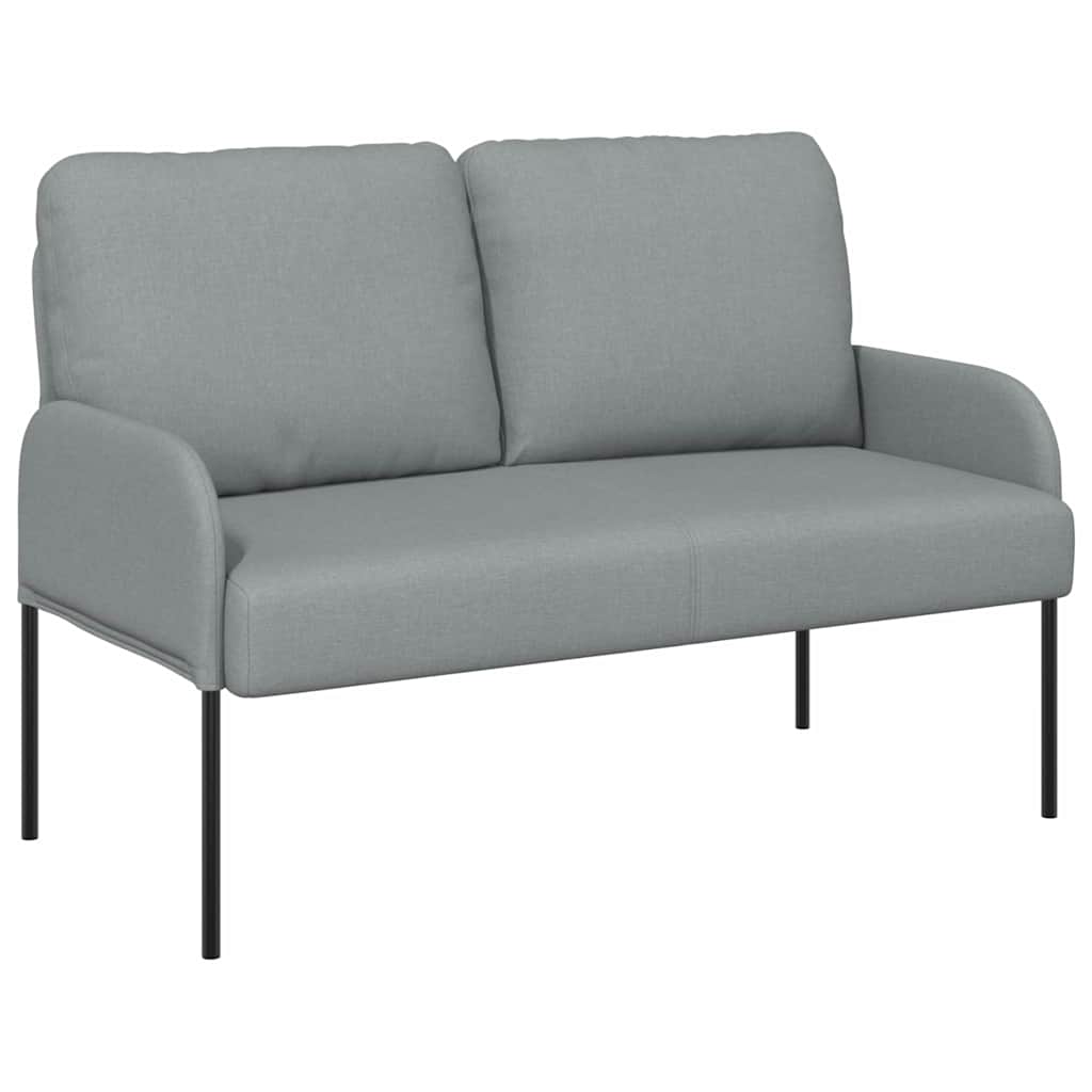 vidaXL Καναπέδες με μαξιλάρι 110cm Ανοιχτό γκρι Κόντρα πλακέ