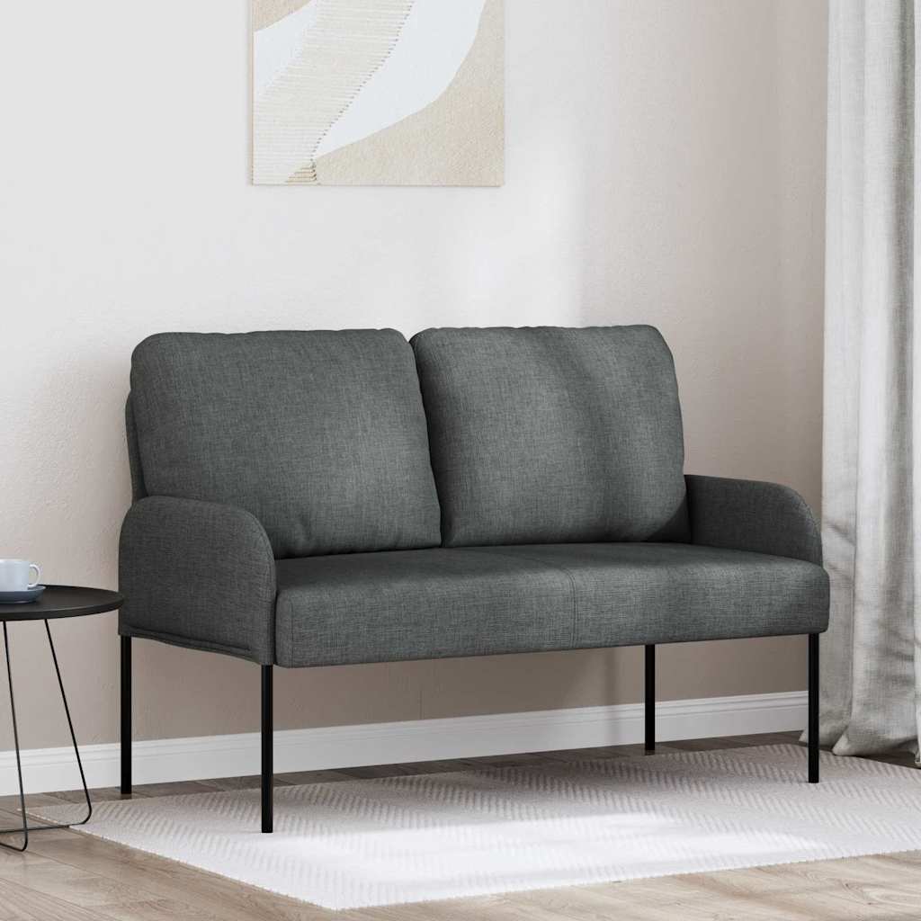 vidaXL Καναπέδες με μαξιλάρι 110cm Σκούρο Γκρι Κόντρα πλακέ
