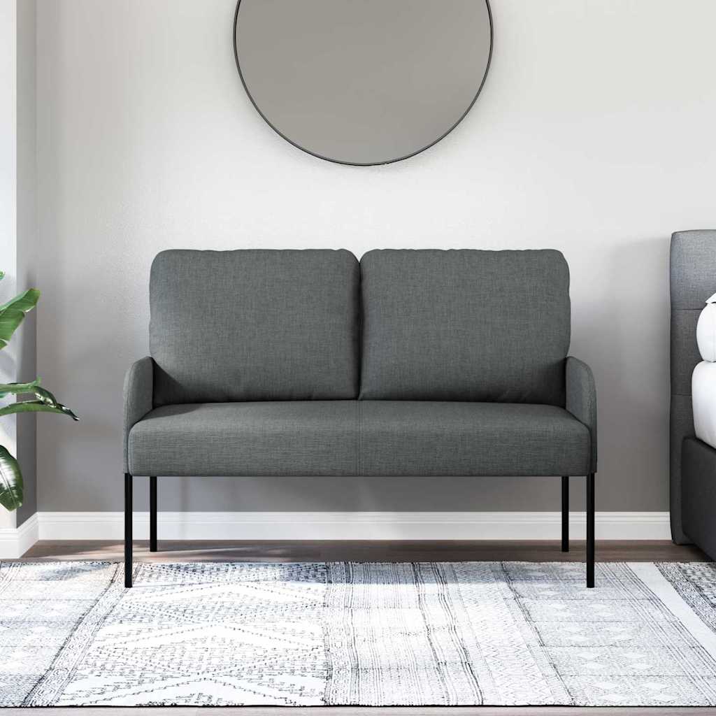 vidaXL Καναπέδες με μαξιλάρι 110cm Σκούρο Γκρι Κόντρα πλακέ