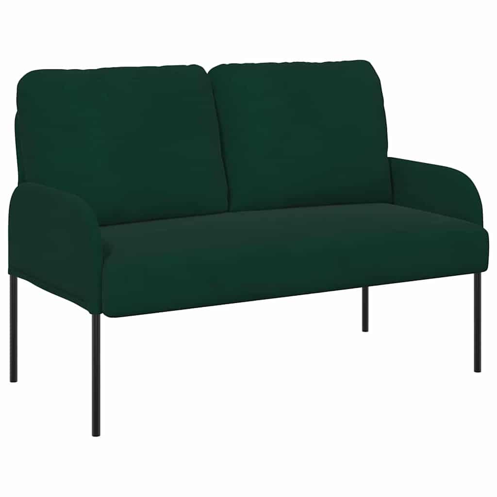 vidaXL Καναπέδες με μαξιλάρι 110cm Σκούρο Πράσινο Κόντρα πλακέ