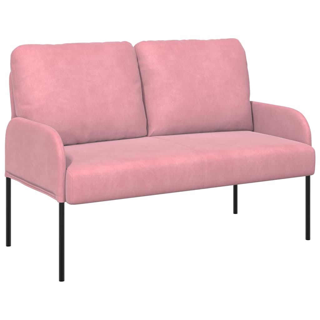 vidaXL Καναπέδες με μαξιλάρι 110cm Ροζ Κόντρα πλακέ