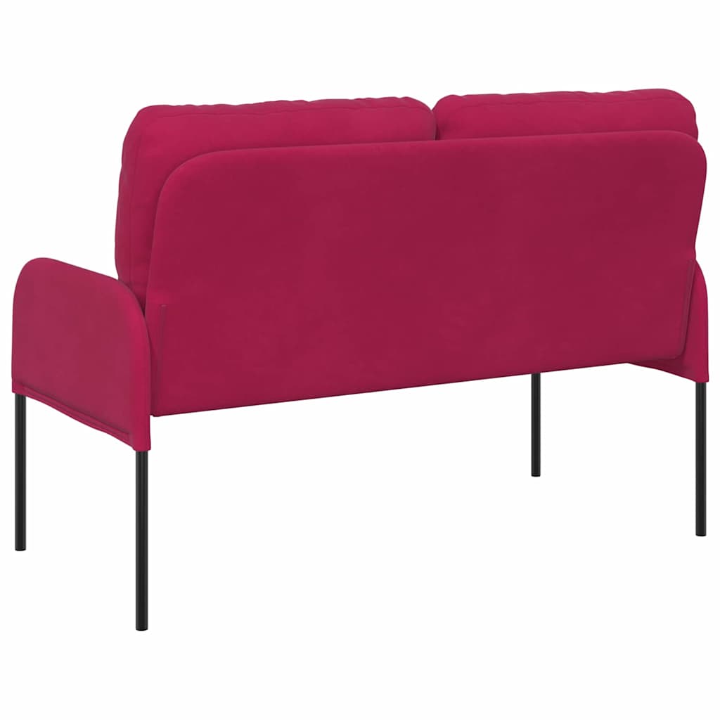 vidaXL Καναπέδες με μαξιλάρι 110cm Κόκκινο Κόντρα πλακέ