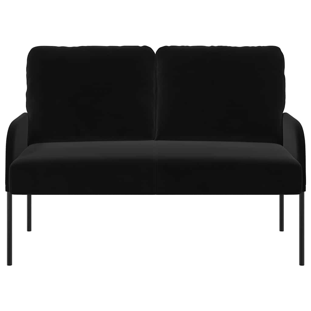 vidaXL Καναπέδες με μαξιλάρι 110cm Μαύρο Κόντρα πλακέ