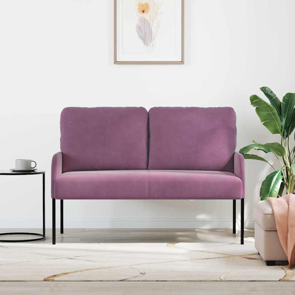 vidaXL Καναπέδες με μαξιλάρι 110cm Μοβ Κόντρα πλακέ