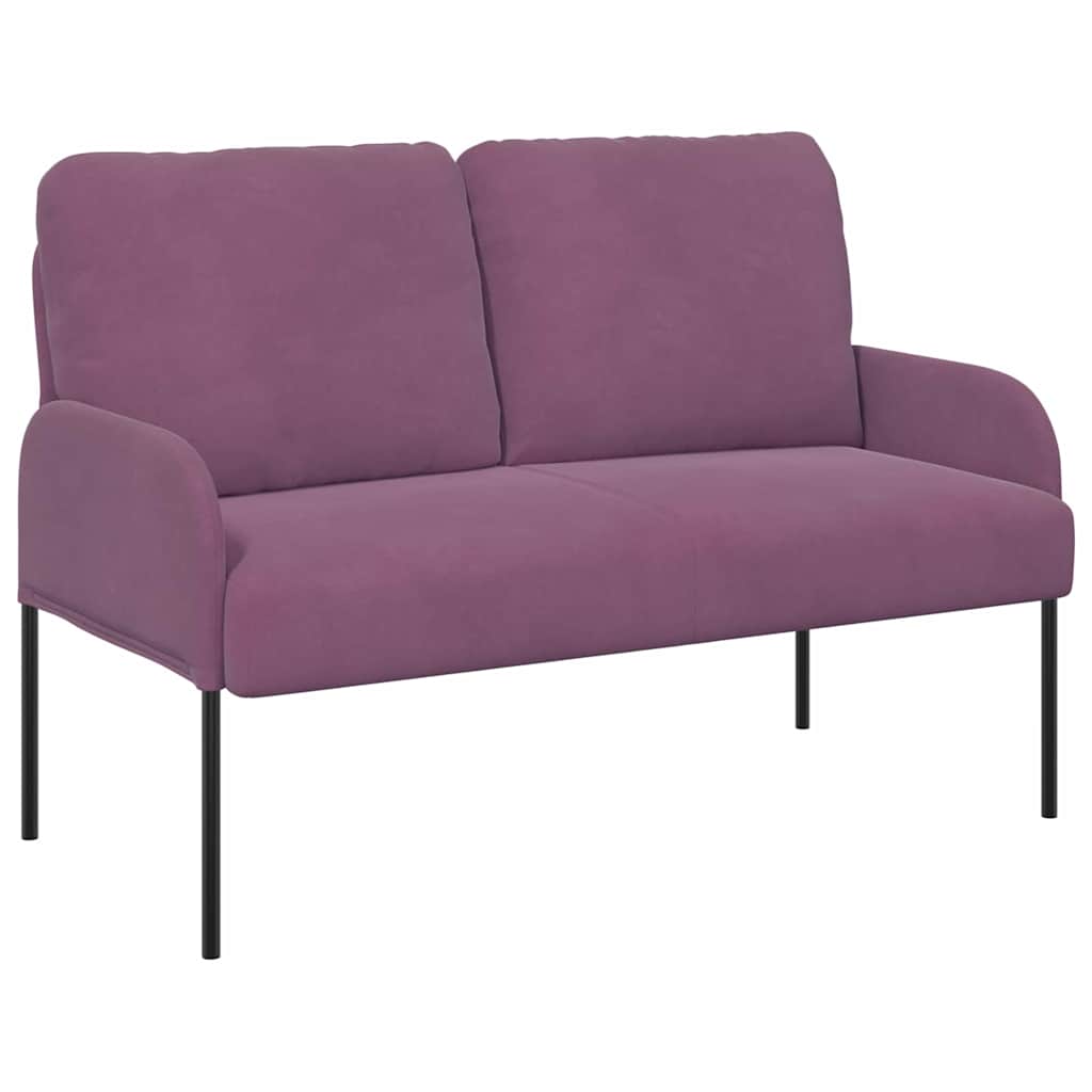 vidaXL Καναπέδες με μαξιλάρι 110cm Μοβ Κόντρα πλακέ