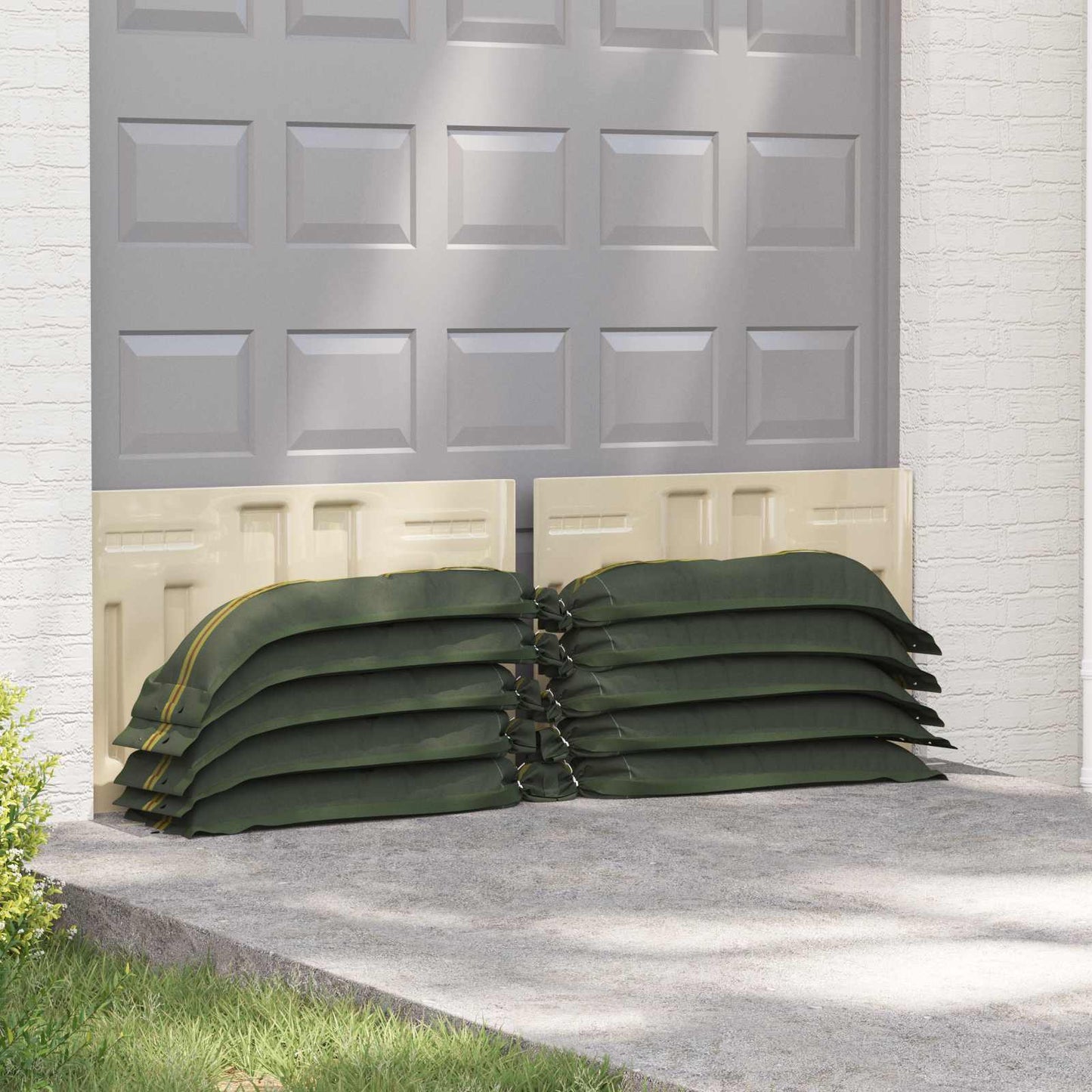 vidaXL Σακιά με άμμο 50 pcs Πράσινο 120 x 27 εκ HDPE