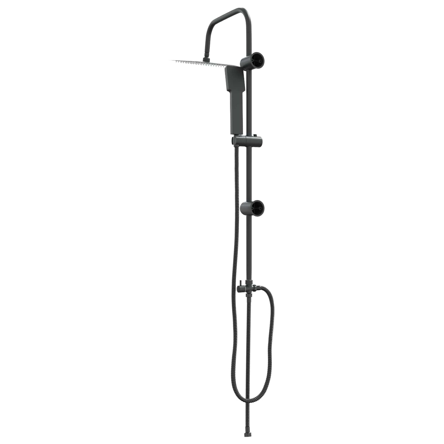 vidaXL Σύστημα Ντους Μαύρο 45 x 20 x 96 εκ. Ορείχαλκος, Sus201 και ABS