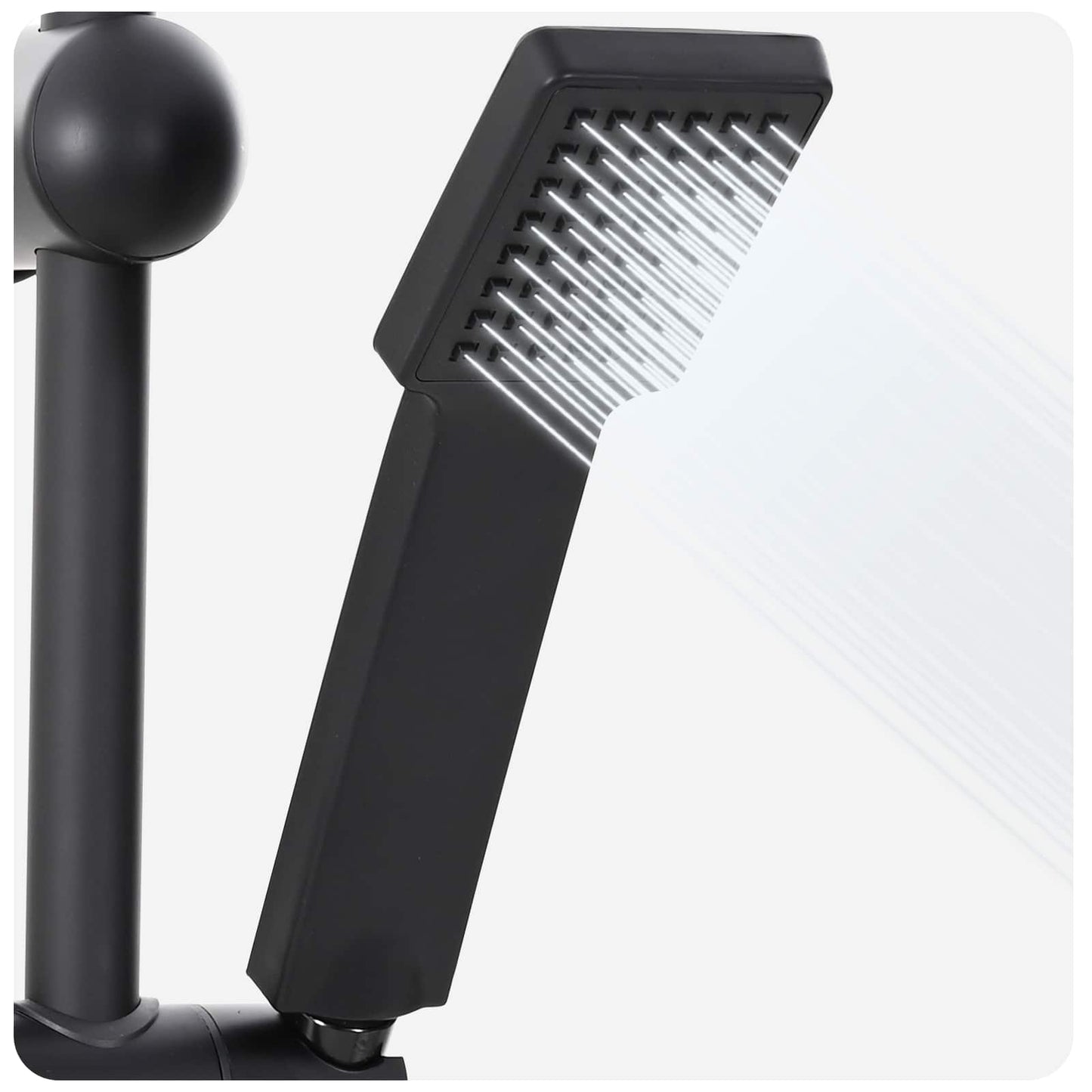 vidaXL Σύστημα Ντους Μαύρο 45 x 20 x 96 εκ. Ορείχαλκος, Sus201 και ABS