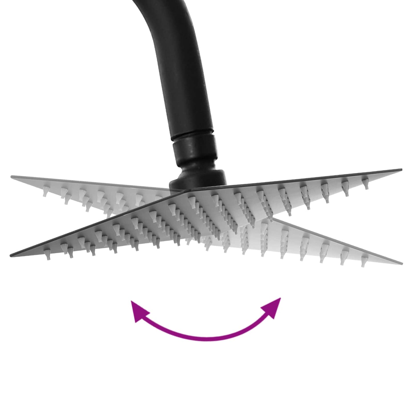 vidaXL Σύστημα Ντους Μαύρο 45 x 20 x 96 εκ. Ορείχαλκος, Sus201 και ABS