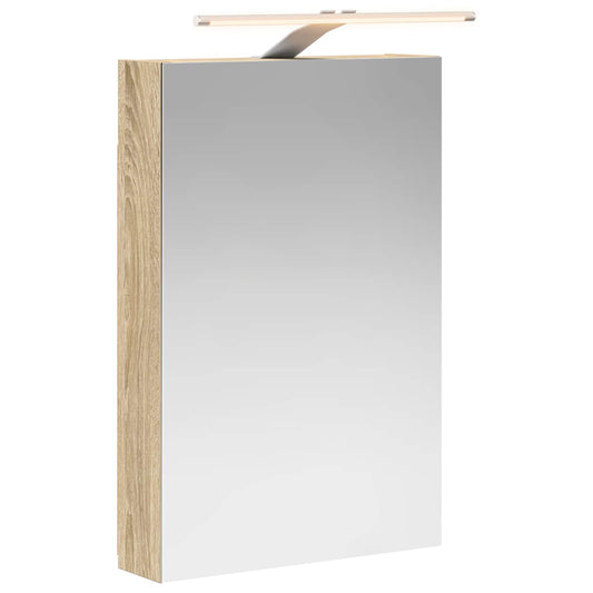vidaXL Καθρέφτης Ντουλάπα Μπάνιου Δρύς Sonoma 40 x 10,5 x 60,5 εκ