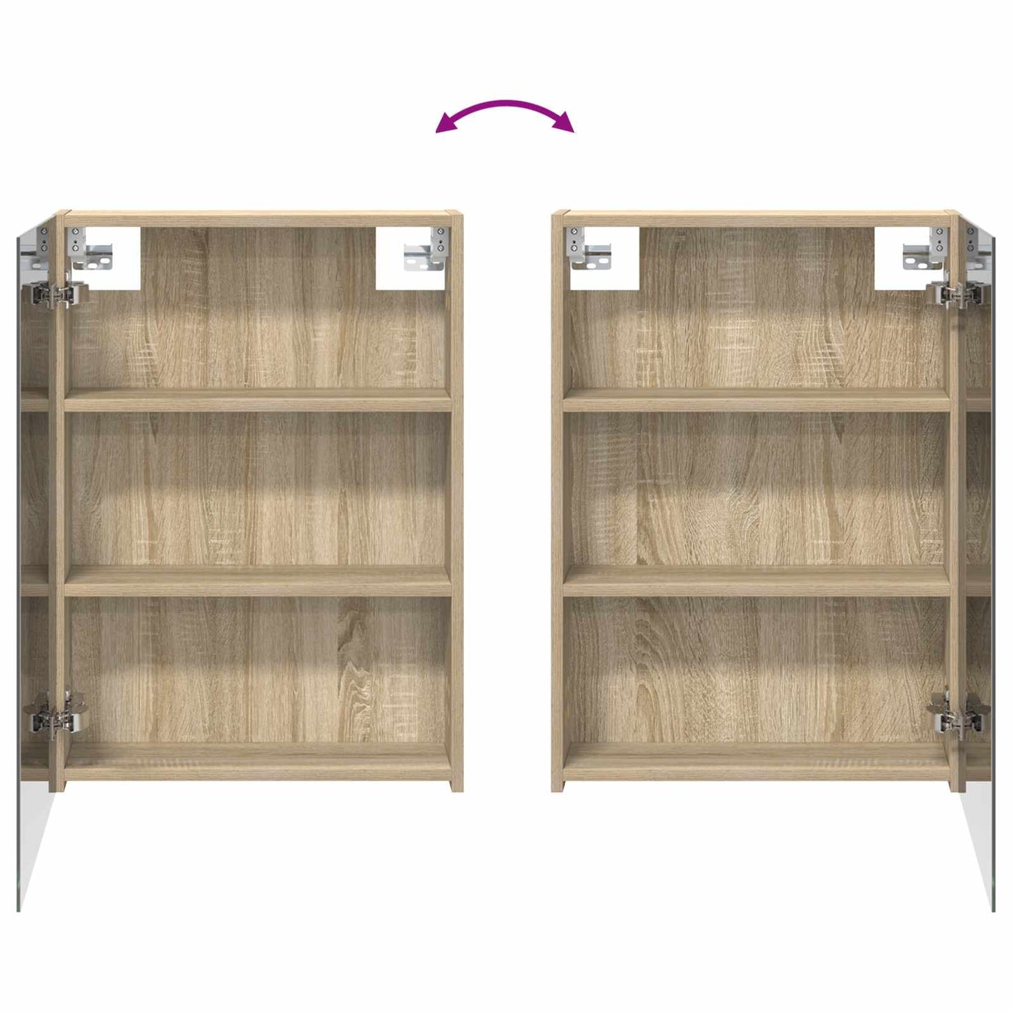 vidaXL Καθρέφτης Ντουλάπα Μπάνιου Δρύς Sonoma 50 x 14,5 x 70 εκ