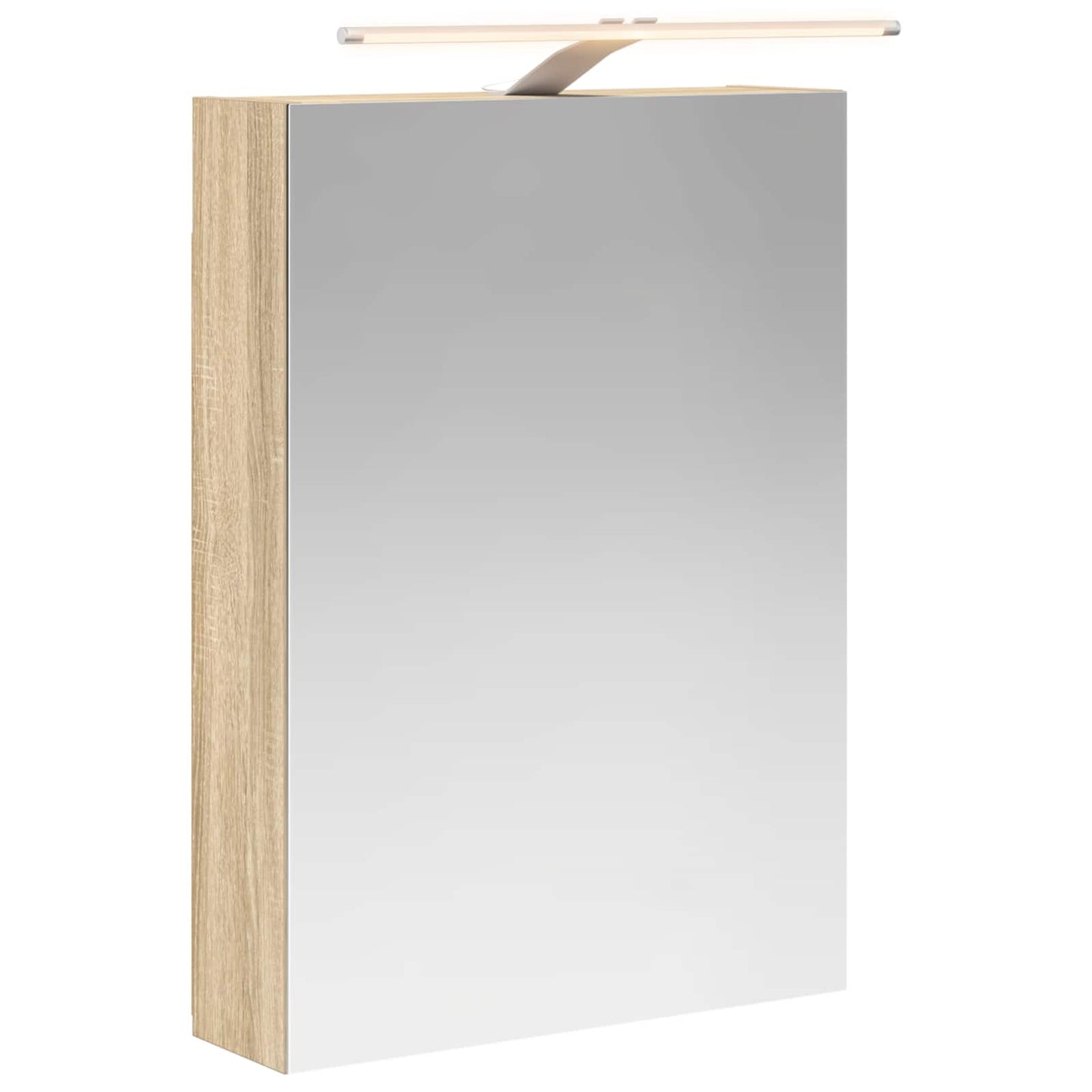 vidaXL Καθρέφτης Ντουλάπα Μπάνιου Δρύς Sonoma 50 x 14,5 x 70 εκ