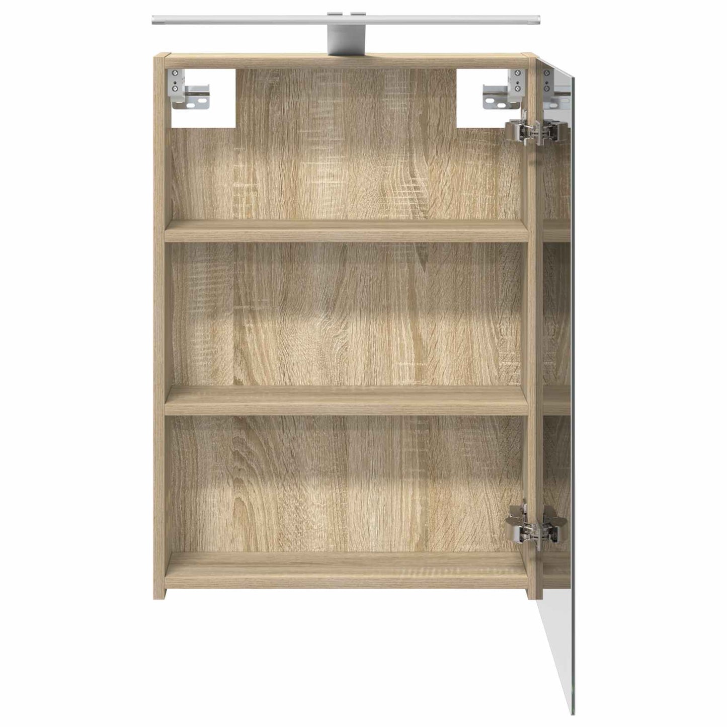 vidaXL Καθρέφτης Ντουλάπα Μπάνιου Δρύς Sonoma 50 x 14,5 x 70 εκ