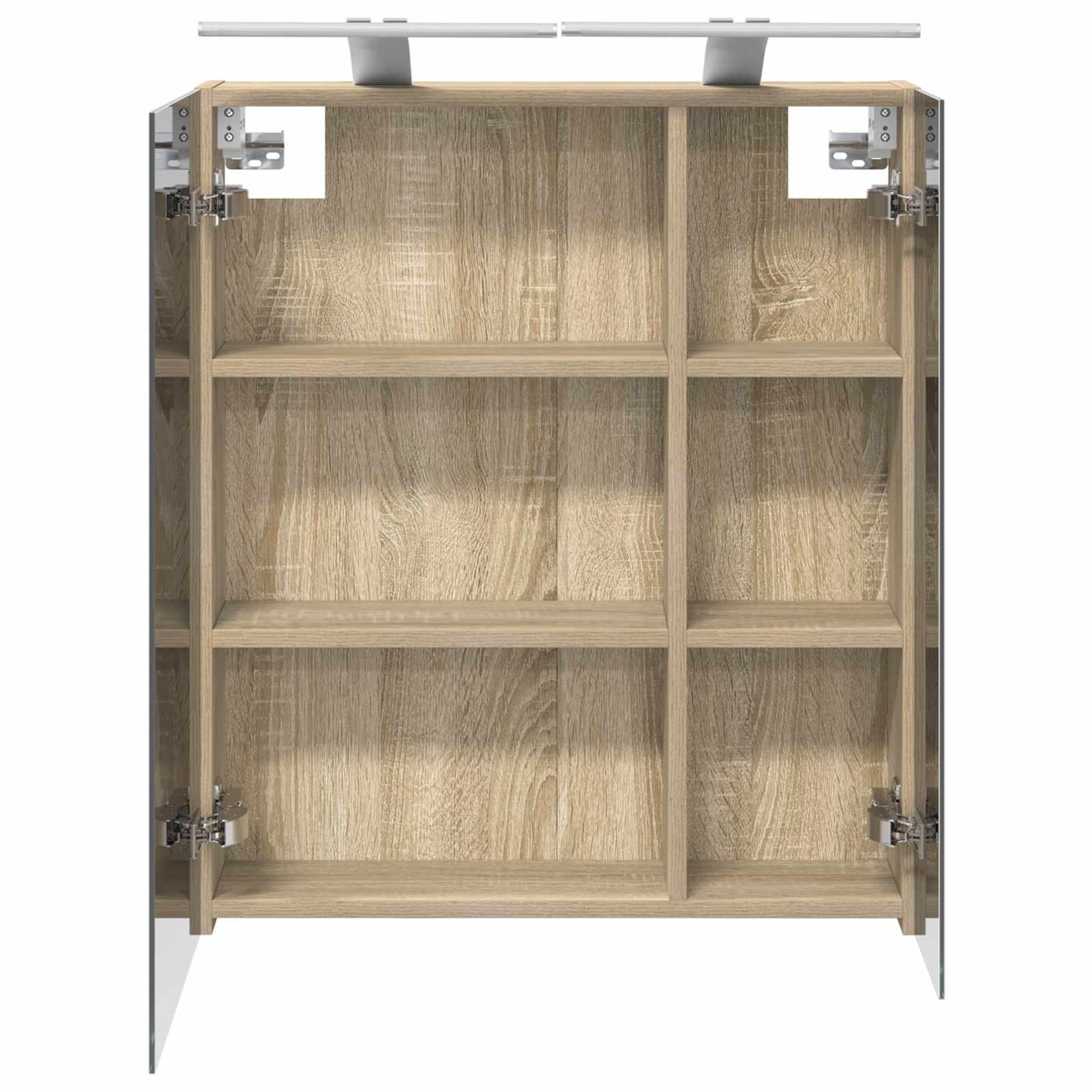 vidaXL Καθρέφτης Ντουλάπα Μπάνιου Δρύς Sonoma 60 x 14,5 x 70 εκ.