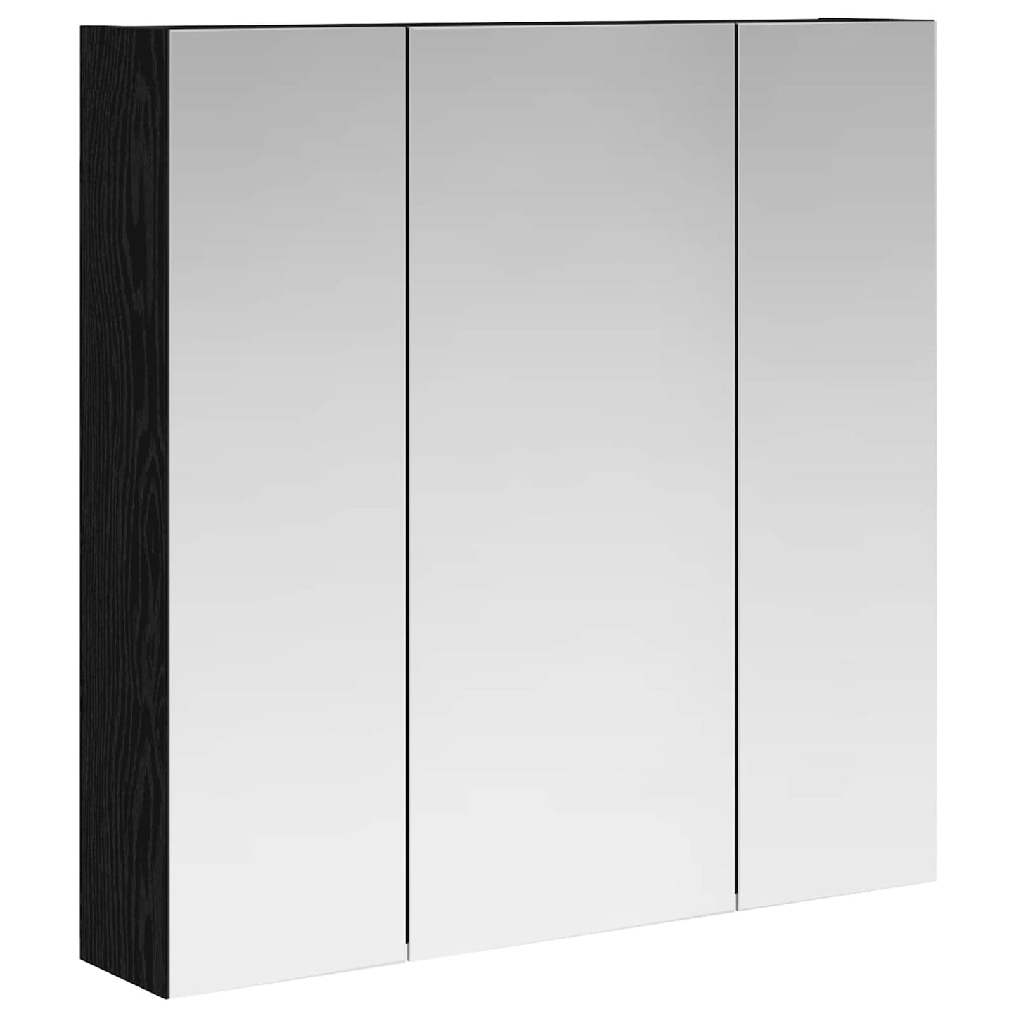 vidaXL Καθρέφτης Ντουλάπα Μπάνιου Μαύρη Οξυά 70 x 14,5 x 70 εκ