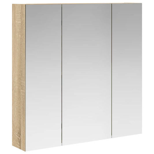vidaXL Καθρέφτης Ντουλάπα Μπάνιου Δρύς Sonoma 70 x 14,5 x 70 εκ