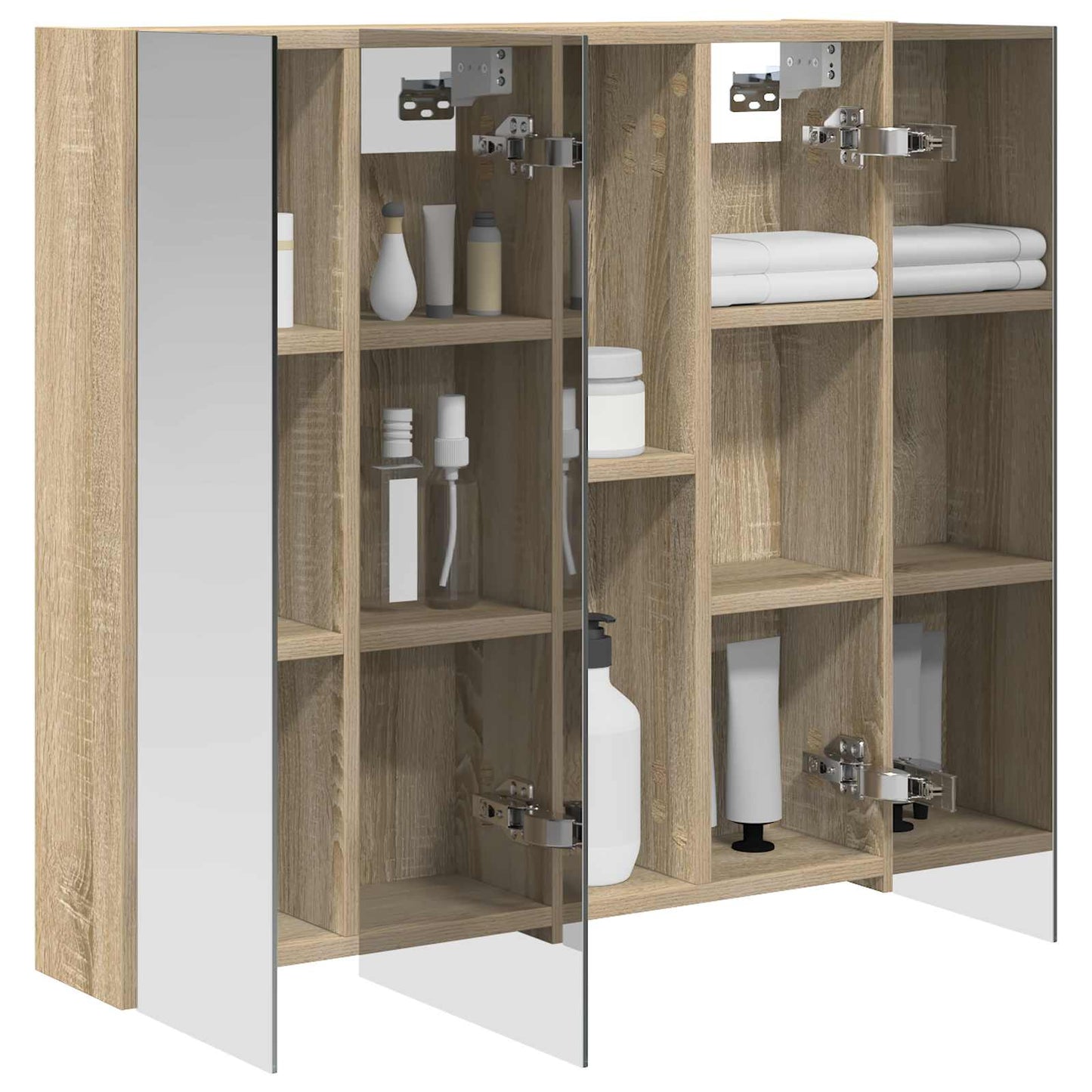 vidaXL Καθρέφτης Ντουλάπα Μπάνιου Δρύς Sonoma 70 x 14,5 x 70 εκ