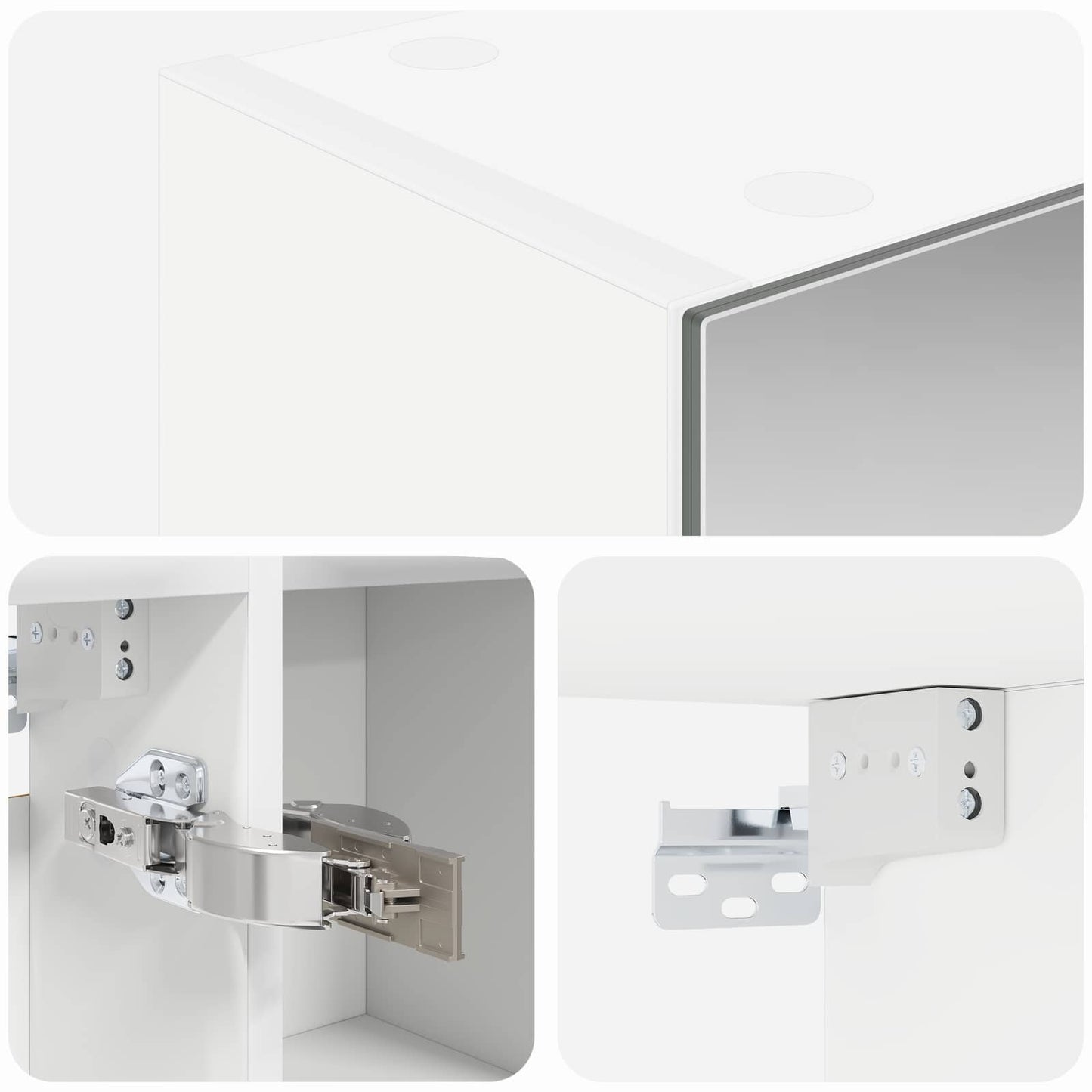 vidaXL Καθρέφτης Ντουλάπα Μπάνιου Λευκό 70 x 14,5 x 70 εκ