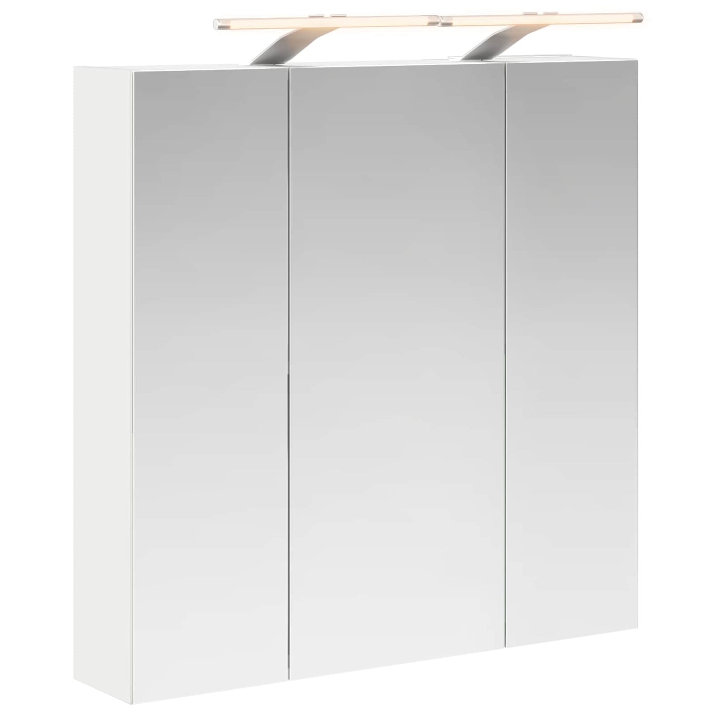 vidaXL Καθρέφτης Ντουλάπα Μπάνιου Λευκό 70 x 14,5 x 70 εκ