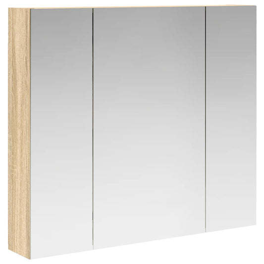 vidaXL Καθρέφτης Ντουλάπα Μπάνιου Δρύς Sonoma 80 x 14.5 x 70 εκ