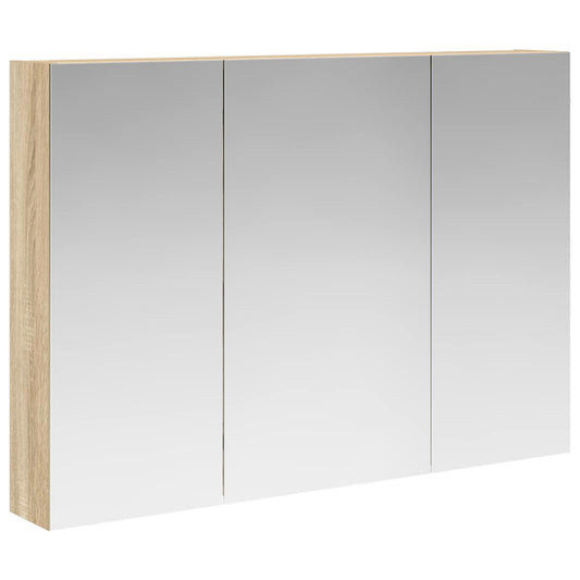 vidaXL Καθρέφτης Ντουλάπα Μπάνιου Δρύς Sonoma 100 x 14,5 x 70 εκ