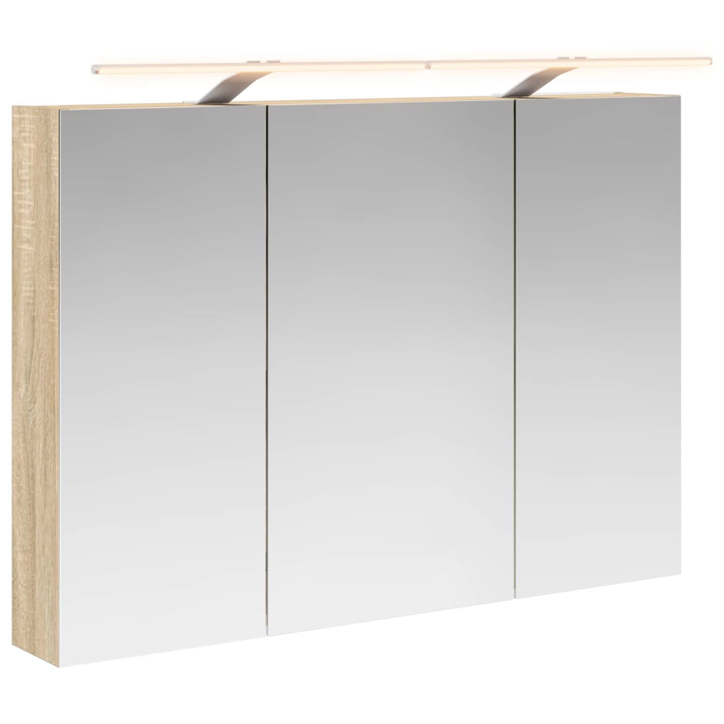 vidaXL Καθρέφτης Ντουλάπα Μπάνιου Δρύς Sonoma 100 x 14,5 x 70 εκ
