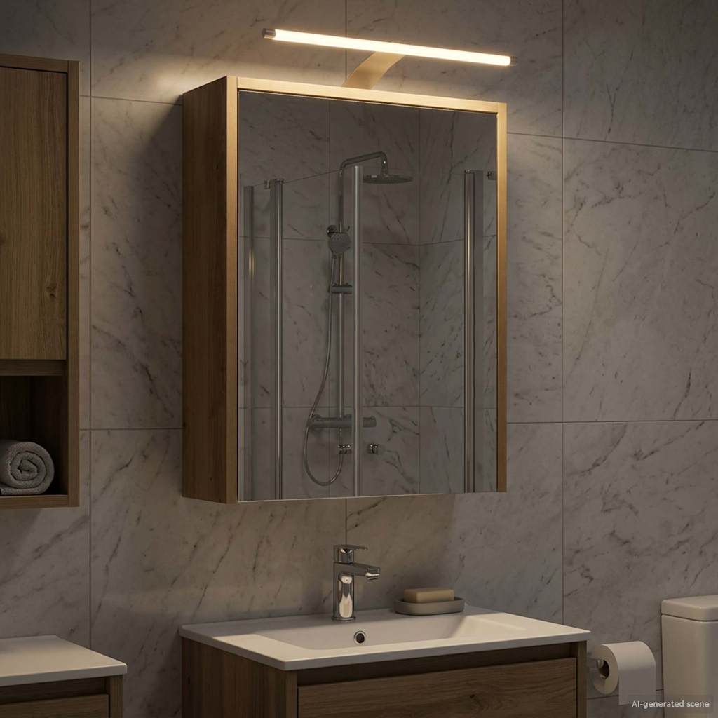vidaXL Καθρέφτης Ντουλάπα Μπάνιου Artisan Δρυς 43 x 16 x 62.5 εκ.