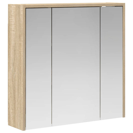 vidaXL Καθρέφτης Ντουλάπα Μπάνιου Δρύς Sonoma 63,5 x 16 x 62,5 εκ.
