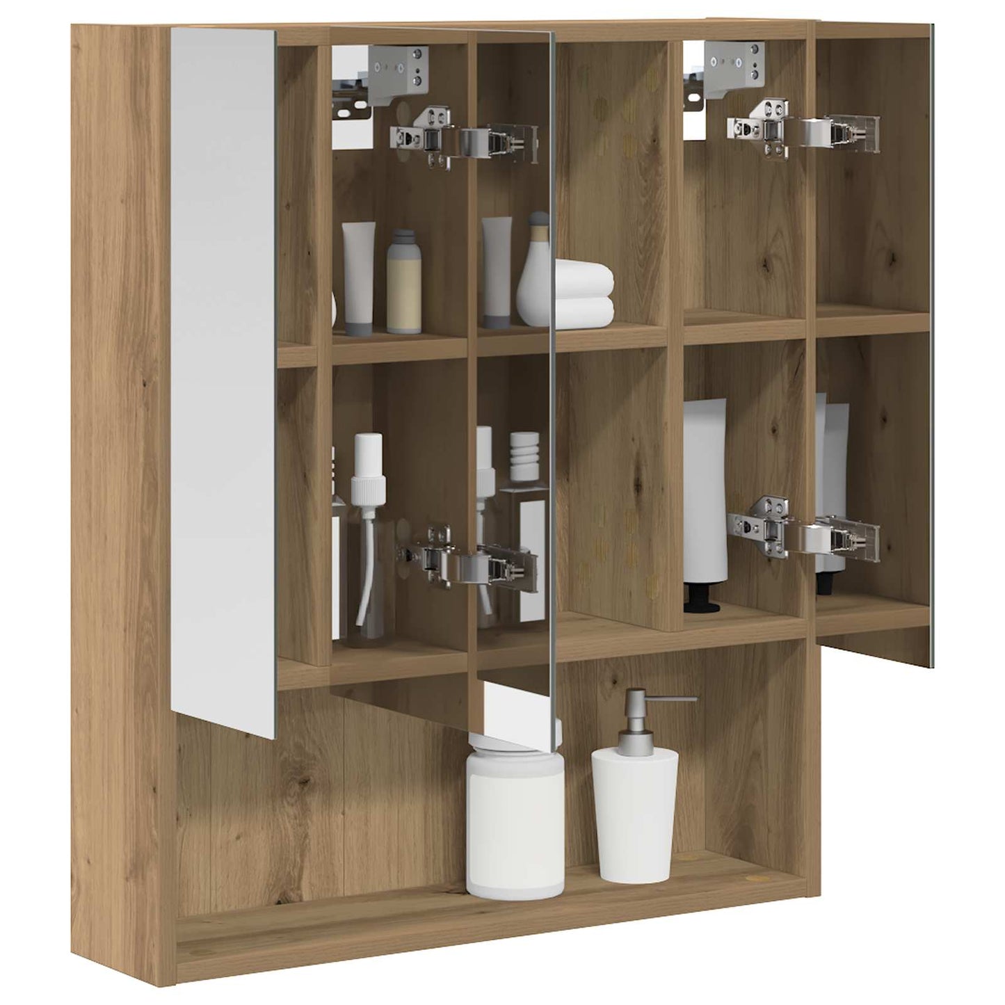 vidaXL Καθρέφτης Ντουλάπα Μπάνιου Artisan Δρυς 60 x 14.5 x 70 εκ.