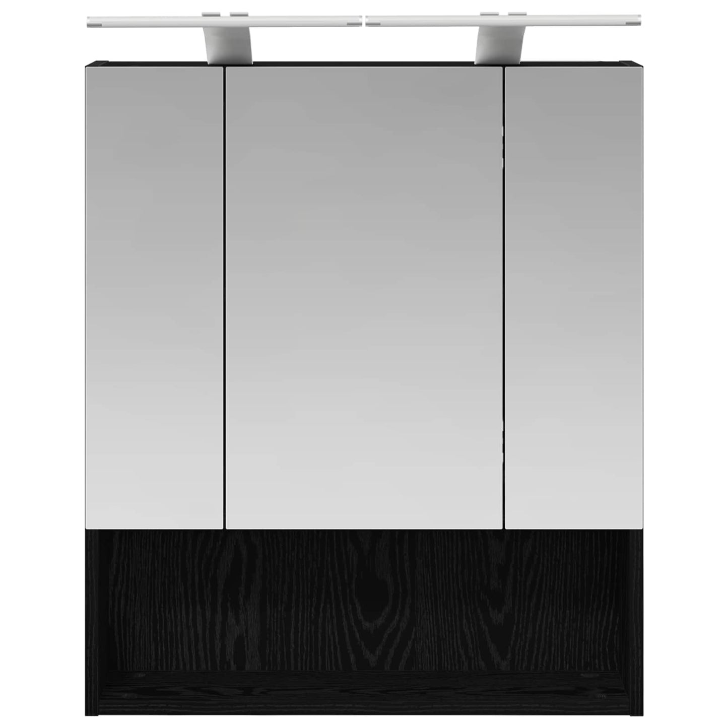 vidaXL Καθρέφτης Ντουλάπα Μπάνιου Μαύρη Οξυά 60 x 14.5 x 70 εκ.