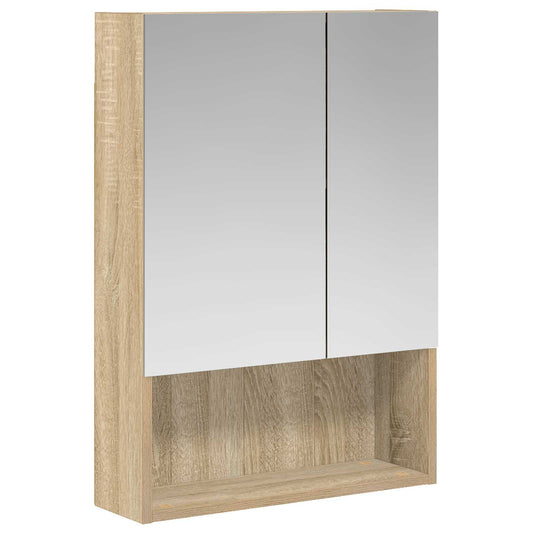 vidaXL Καθρέφτης Ντουλάπα Μπάνιου Δρύς Sonoma 50 x 14,5 x 70 εκ