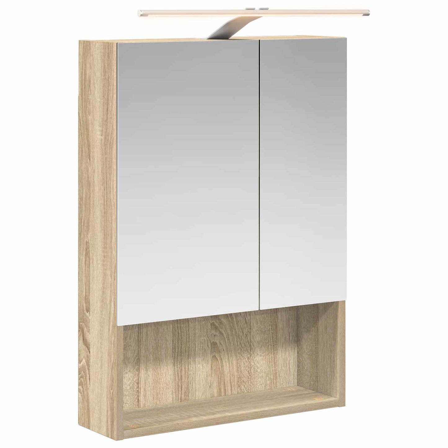 vidaXL Καθρέφτης Ντουλάπα Μπάνιου Δρύς Sonoma 50 x 14,5 x 70 εκ
