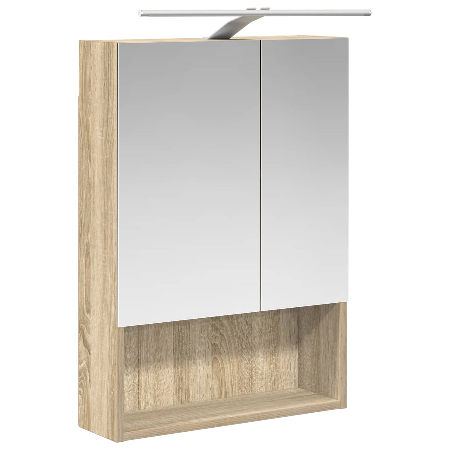 vidaXL Καθρέφτης Ντουλάπα Μπάνιου Δρύς Sonoma 50 x 14,5 x 70 εκ