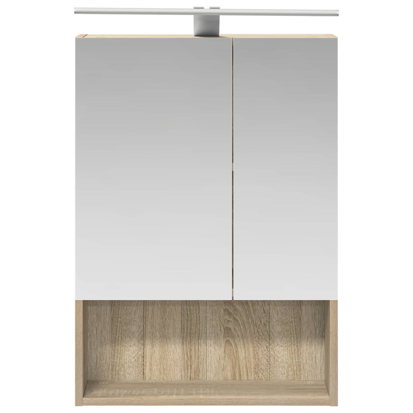 vidaXL Καθρέφτης Ντουλάπα Μπάνιου Δρύς Sonoma 50 x 14,5 x 70 εκ