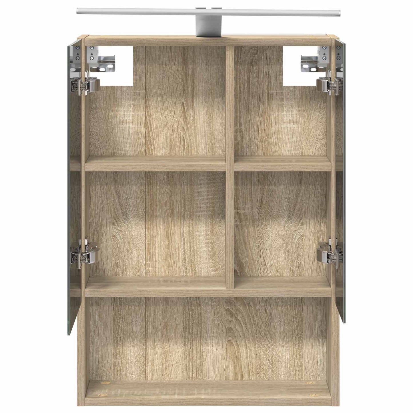 vidaXL Καθρέφτης Ντουλάπα Μπάνιου Δρύς Sonoma 50 x 14,5 x 70 εκ