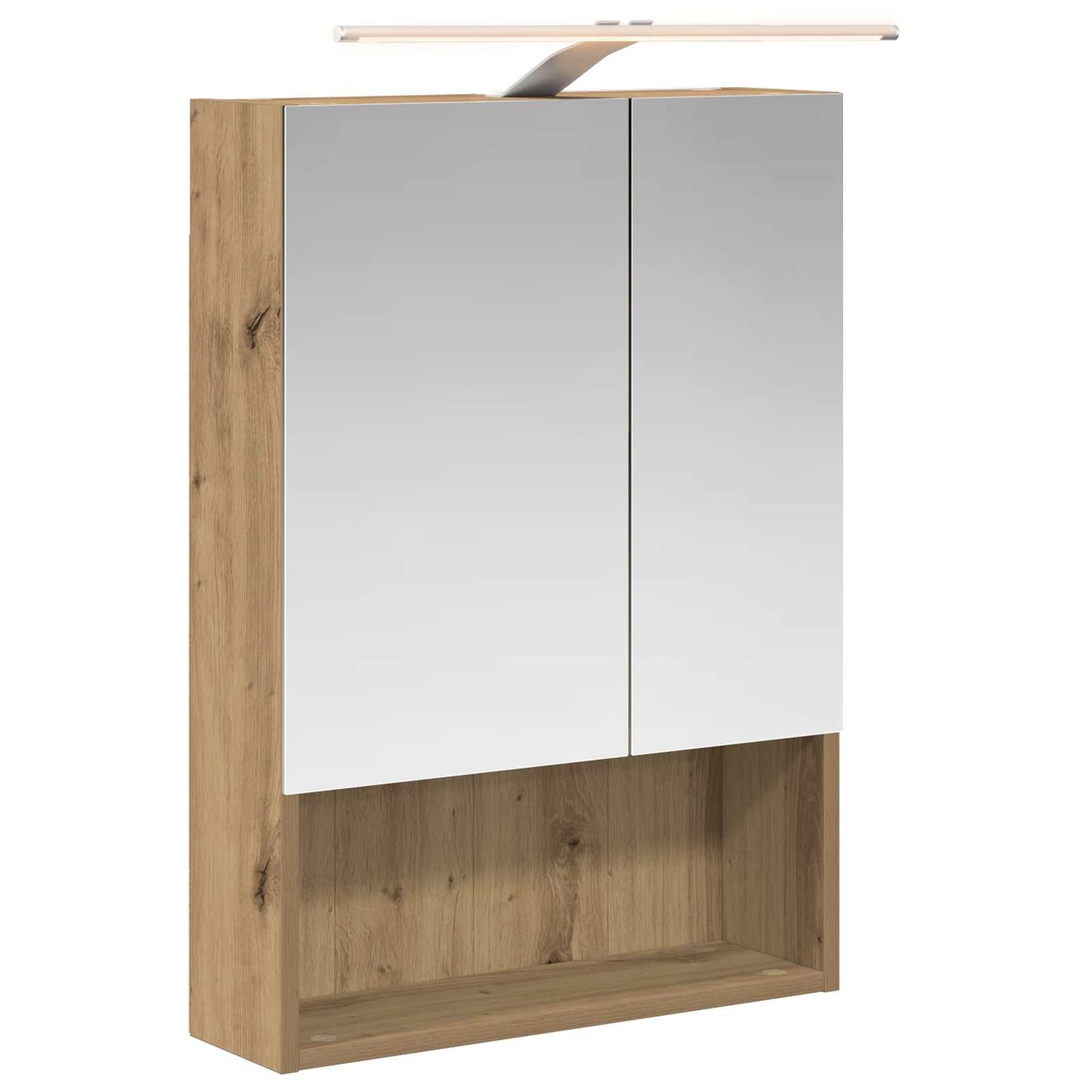 vidaXL Καθρέφτης Ντουλάπα Μπάνιου Artisan Δρυς 50 x 14,5 x 70 εκ